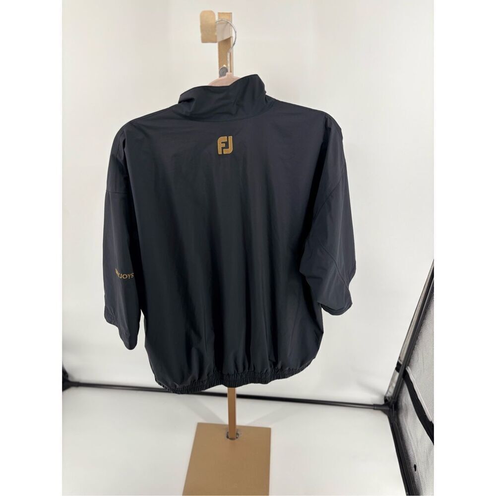 FootJoy DryJoys Black Full Zip Windbreaker Rain Jacket Golf Mens Size L - Picture 11 of 13